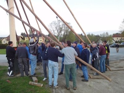 Maibaum Aufstellen