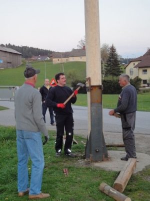 Maibaum Aufstellen